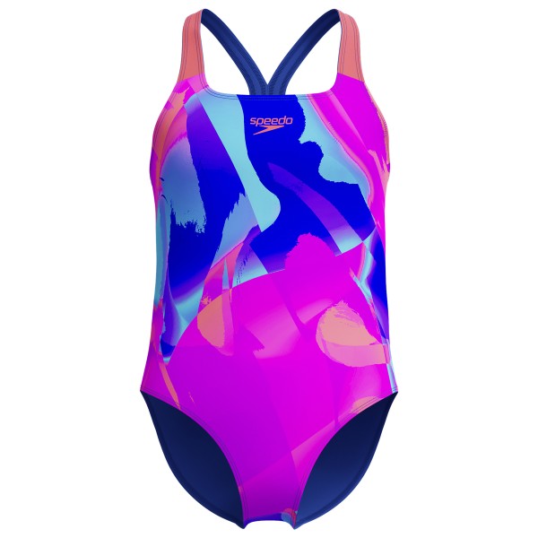 Speedo - Kid's Digital Allover Powerback - Badeanzug Gr 128 bunt von Speedo