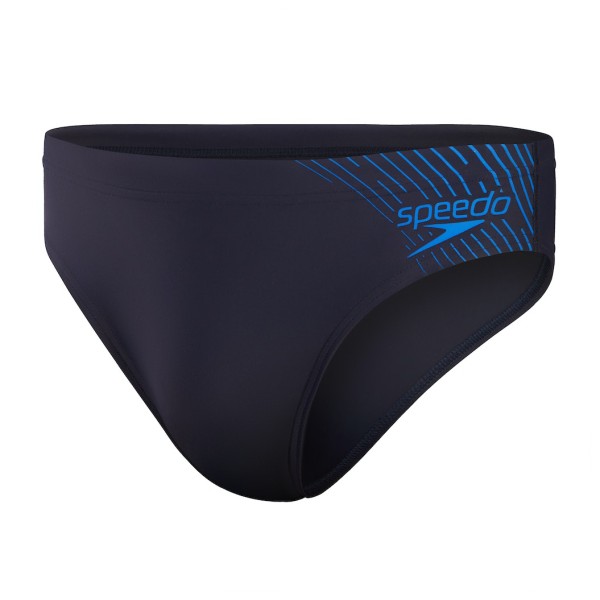 Speedo - Medley Logo 7 cm Brief - Badehose Gr 32 - DE: 4;34 - DE: 5;36 - DE: 6;38 - DE: 7;40 - DE: 8 blau;schwarz von Speedo