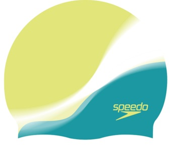 Speedo Multi Colour Silicone Cap Swim Caps Junior - Spritz/White/Aqua Speedo Multi Colour Silicone Cap Swim Caps Junior - Spritz/White/Aqua von Speedo