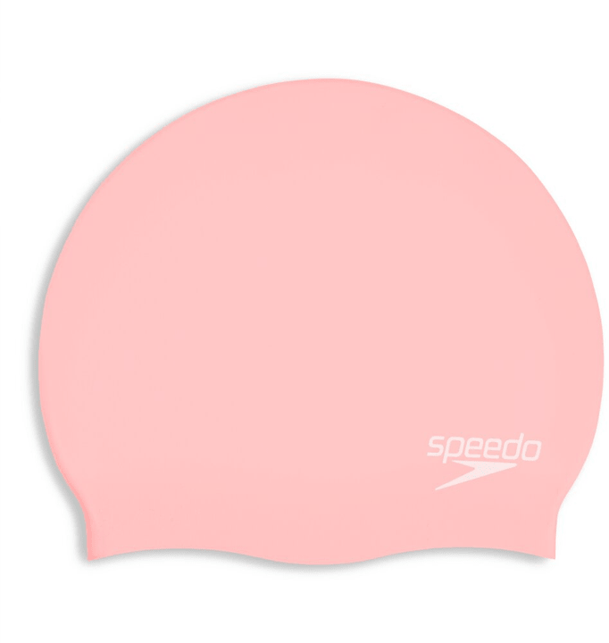 Speedo Plain Moulded Silicone Cap Badekappe fuchsia von Speedo