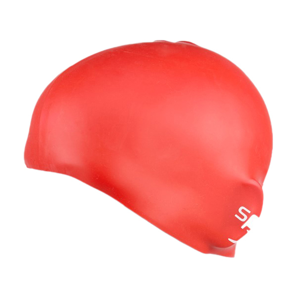 Speedo - Plain Moulded Silicone Cap Junior - Badekappe rot von Speedo