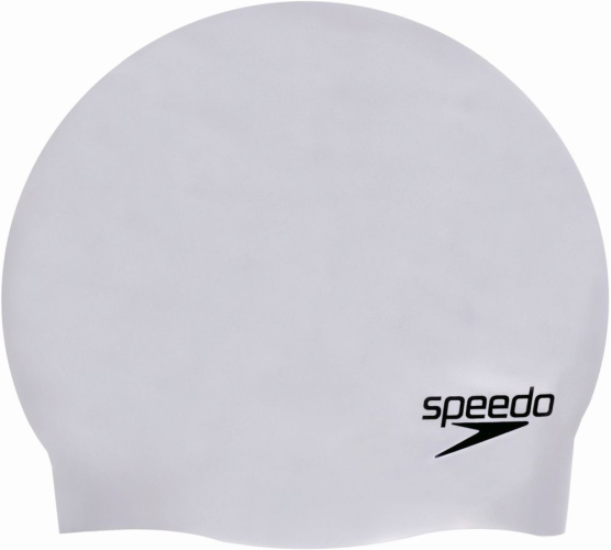 Speedo Plain Moulded Silicone Cap Swim Caps Adults - Chrome von Speedo