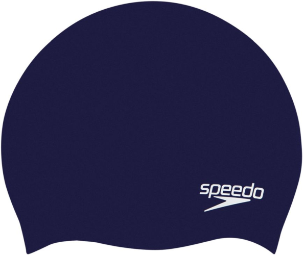 Speedo Plain Moulded Silicone Junior Swim Caps - Navy von Speedo