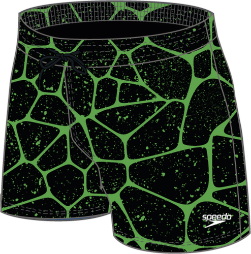 Speedo Printed 13 Watershort Boys - Black/Fluo Green (Grösse: M) von Speedo