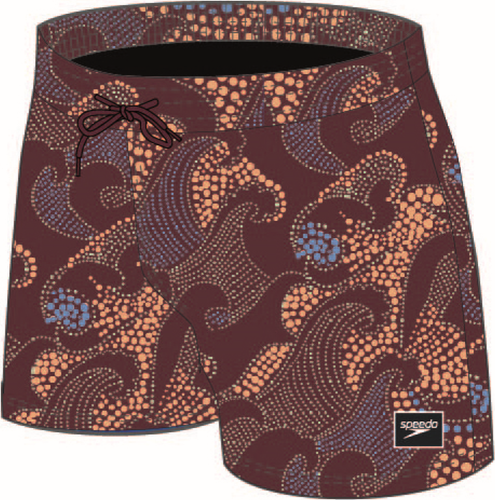 Speedo Printed 13 Watershort Male Junior/Kids (6-16) - Oxblood/Aquarium/ (Grösse: L) von Speedo