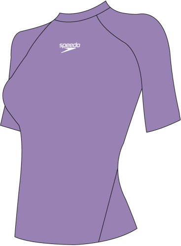 Speedo Short Sleeve Rash Top Textil Female Adult - Miami Lilac (Grösse: L) von Speedo