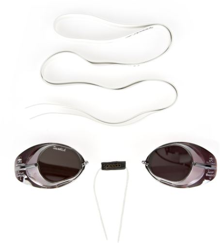 Speedo Swedish Mirror Goggles Adults - White/Chrome von Speedo