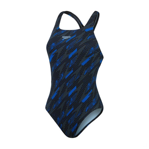 Speedo - Women's Hyperboom Allover Medalist - Badeanzug Gr 36;38;40;42;44;46 blau;schwarz von Speedo