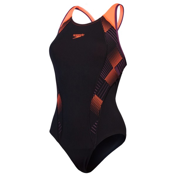 Speedo - Women's Placement Laneback - Badeanzug Gr 34;38 schwarz von Speedo