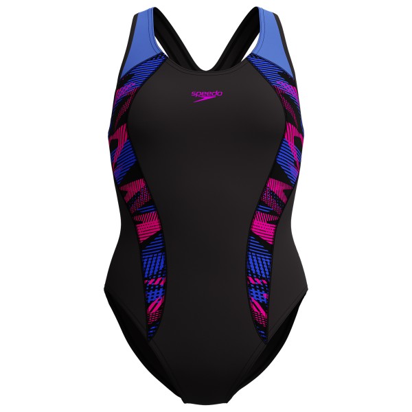 Speedo - Women's Placement Laneback - Badeanzug Gr 34 schwarz von Speedo