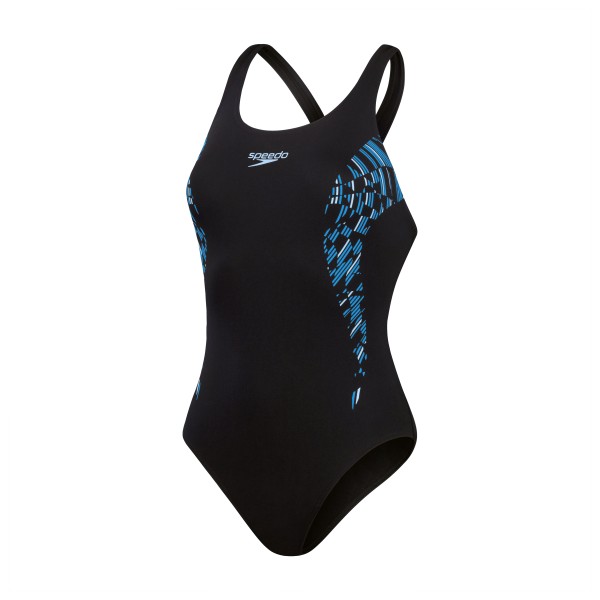 Speedo - Women's Placement Muscleback - Badeanzug Gr 36 schwarz von Speedo