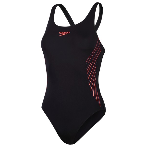 Speedo - Women's Placement Muscleback - Badeanzug Gr 38 schwarz von Speedo