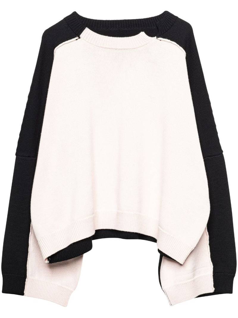 Spencer Badu two-tone cropped sweater - White von Spencer Badu