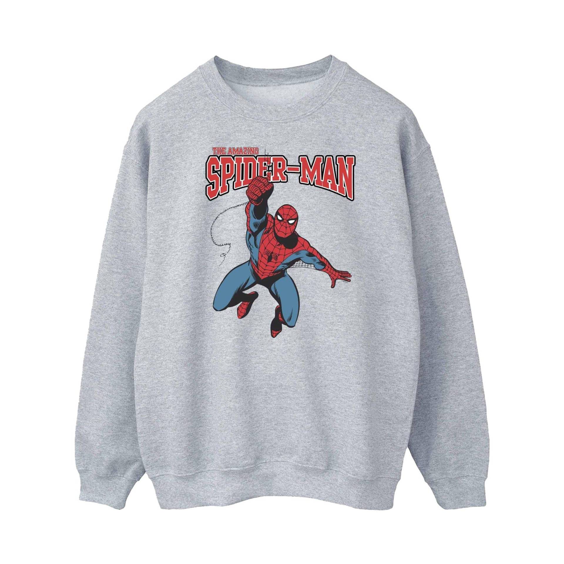 Spider-Man - Leap Sweatshirt, für Damen, Grau, Größe L von Spider-Man