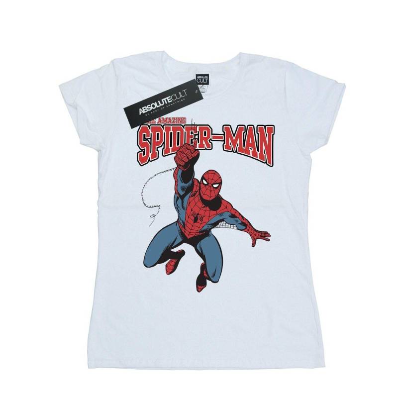 Spider-Man - Leap TShirt, für Damen, Weiss, Größe M von Spider-Man