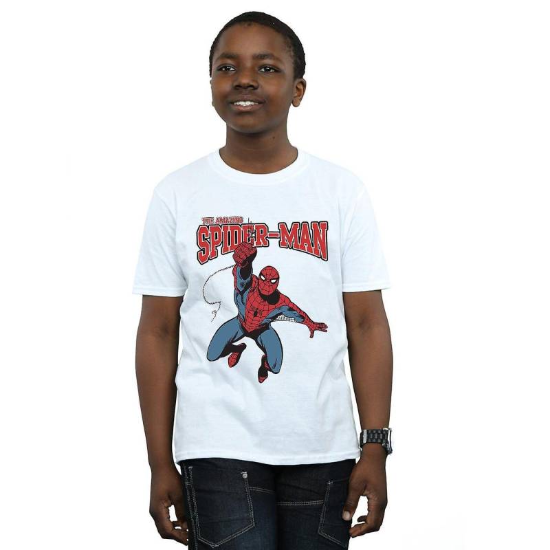 Spider-Man - Leap TShirt, 116, Weiss von Spider-Man