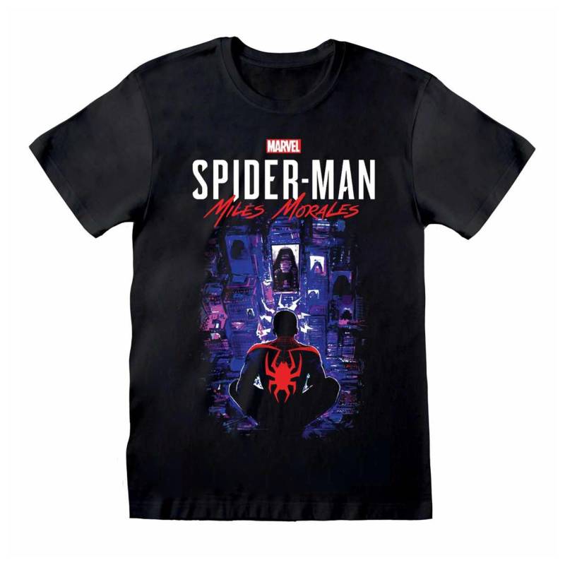 Miles Morales Tshirt Damen Schwarz L von Spider-Man