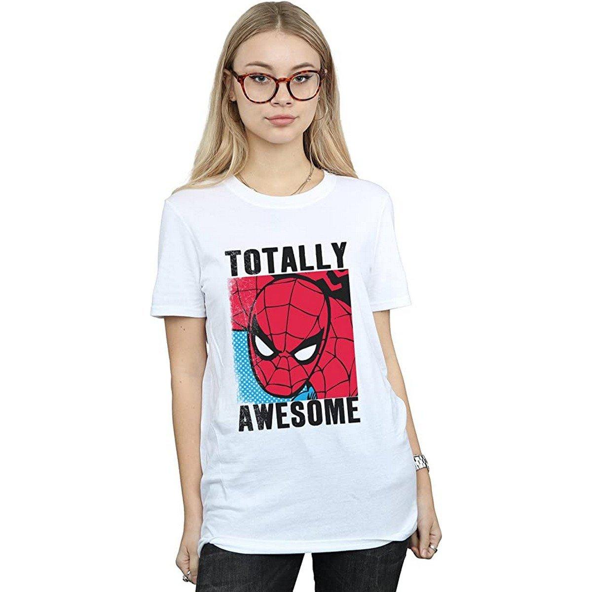 Totally Awesome Tshirt Damen Weiss L von Spider-Man