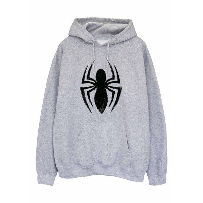 Spider-Man - Ultimate Kapuzenpullover Logo, für Herren, Grau, Größe M von Spider-Man