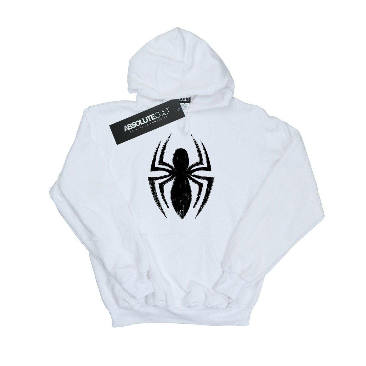 Spider-Man - Ultimate Kapuzenpullover Logo, für Herren, Weiss, Größe XL von Spider-Man