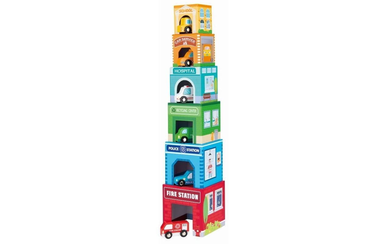 Spielba Lernspielzeug »Stapelturm mit 6 Autos« Spielba Lernspielzeug »Stapelturm mit 6 Autos« von Spielba