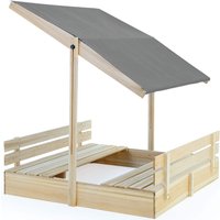 Sandkasten Toni 120x120x120cm verstellbare Sitzbänke von Spielwerk®