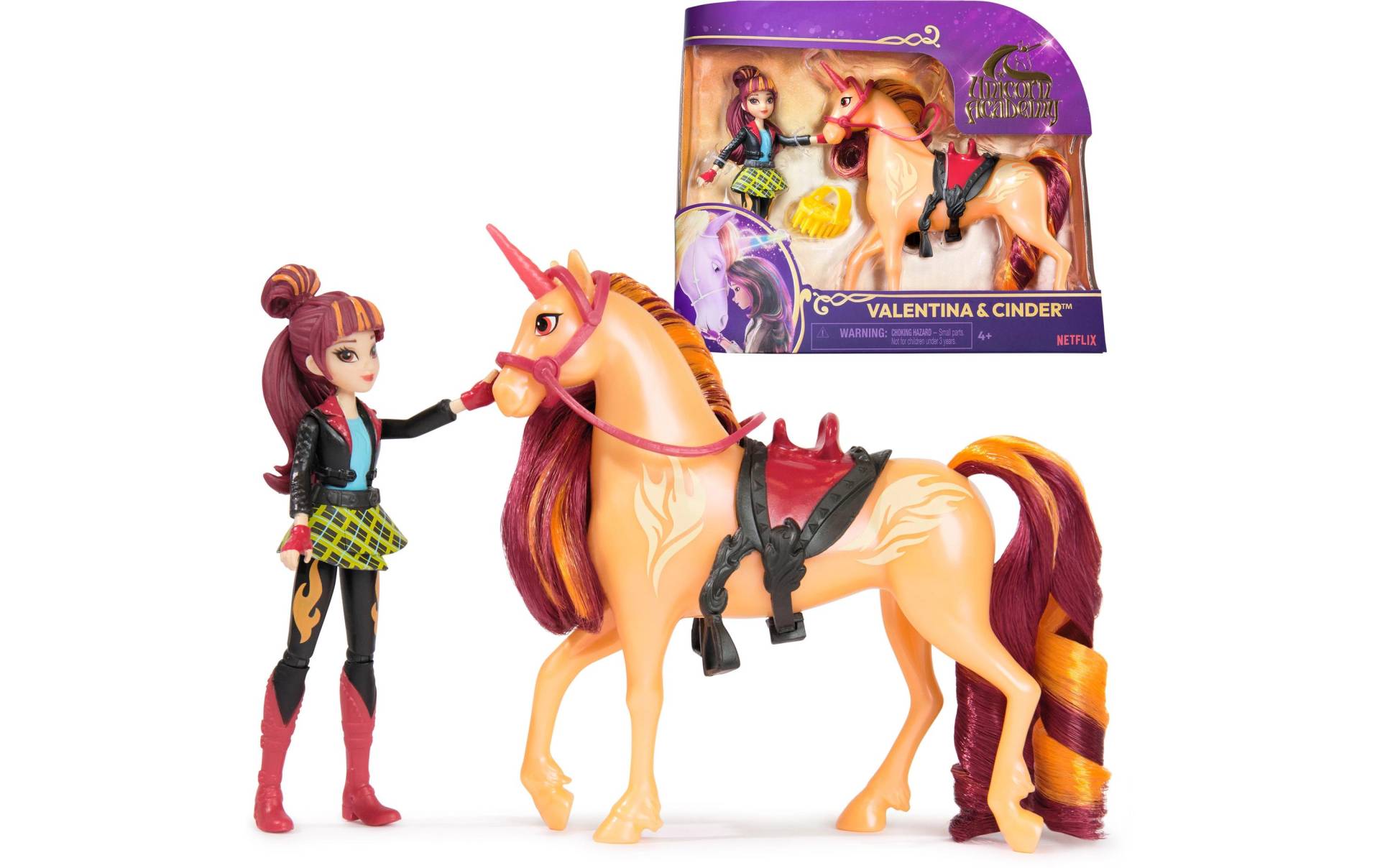 Anziehpuppe »Spinmaster Unicorn Academy Valentina Doll & Cinder Unicorn« von Spin Master