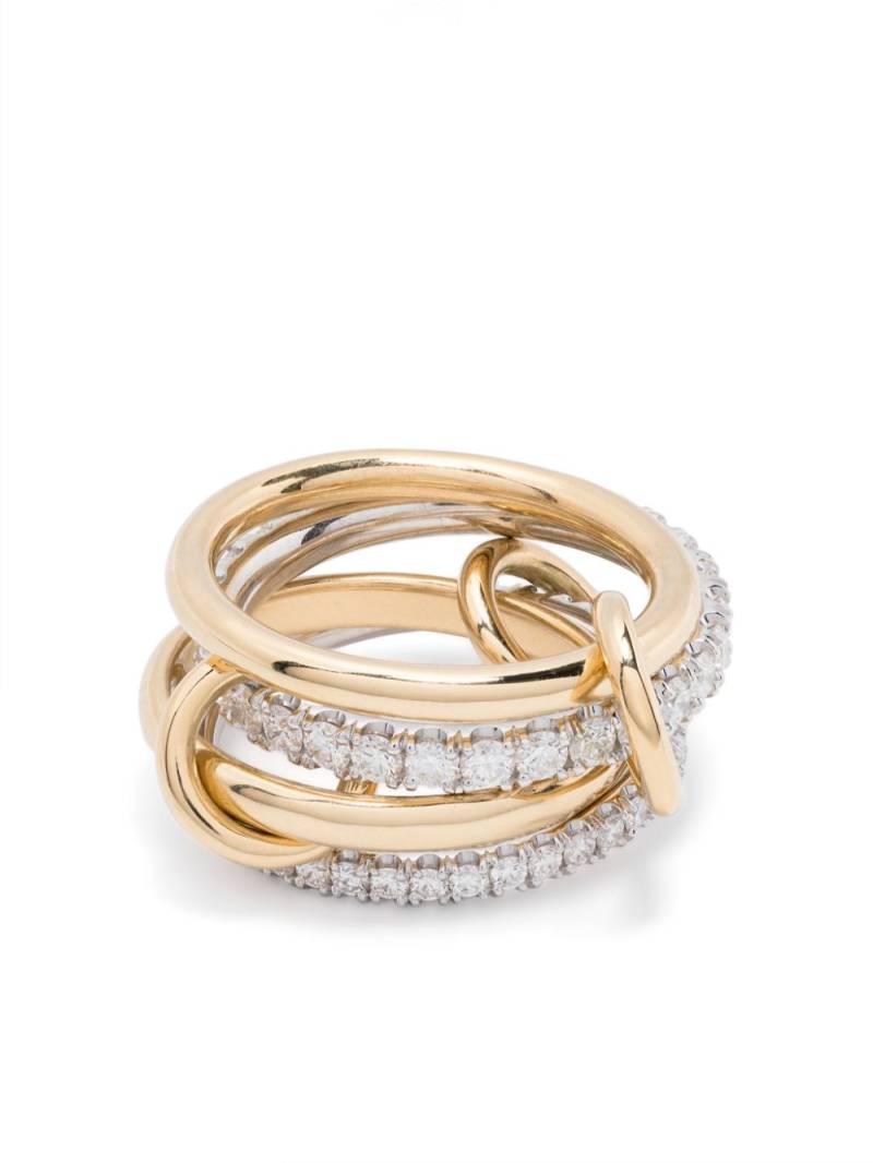 Spinelli Kilcollin 18kt gold Halley diamond linked ring - Silver von Spinelli Kilcollin