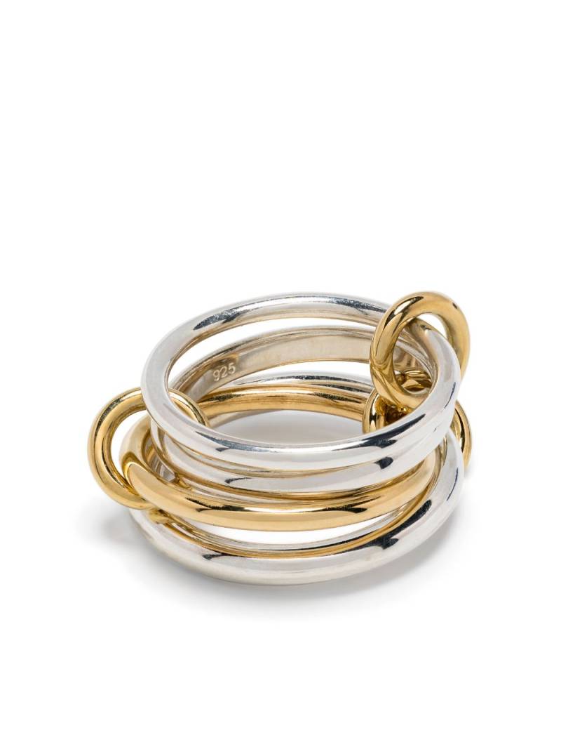 Spinelli Kilcollin 18kt yellow gold vermeil and sterling silver linked rings von Spinelli Kilcollin