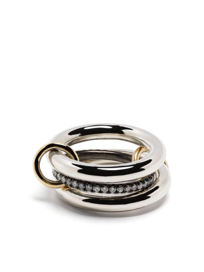 Spinelli Kilcollin Libra diamond-embellished ring - Silver von Spinelli Kilcollin