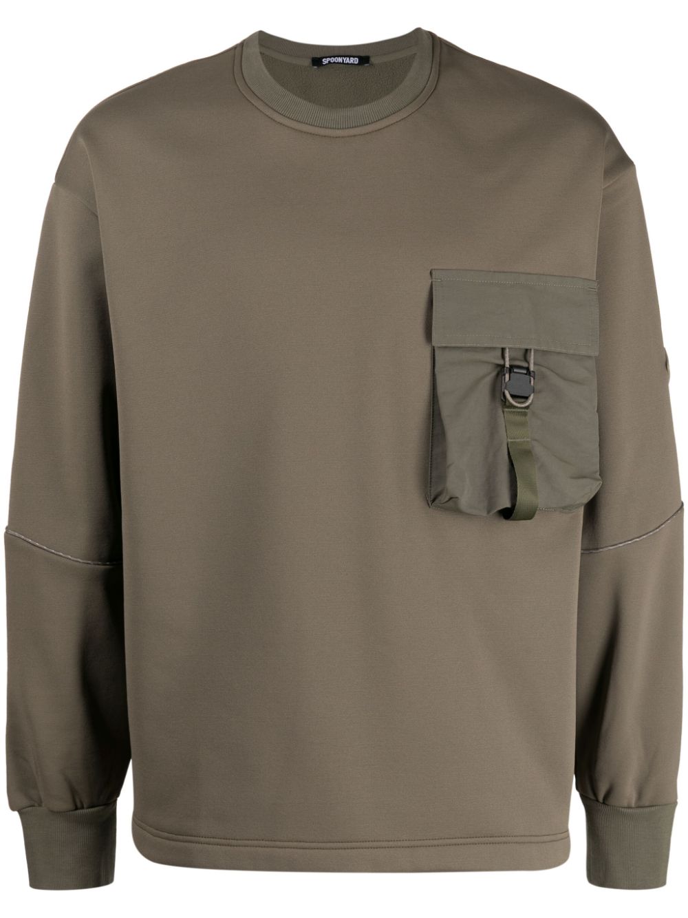 Spoonyard cargo-pocket jersey sweatshirt - Green von Spoonyard