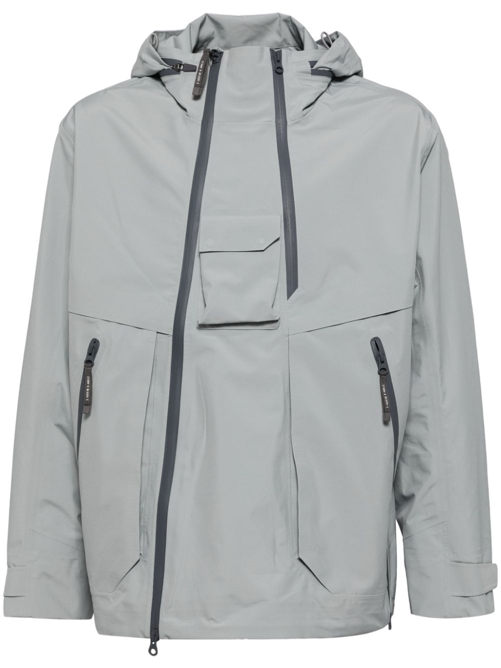 Spoonyard concealed hood long-sleeves windbreaker - Grey von Spoonyard