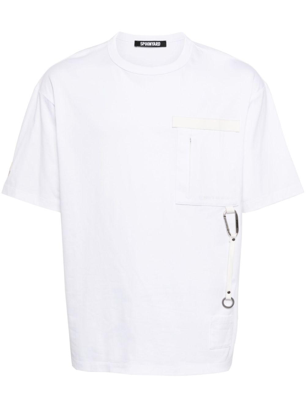 Spoonyard coordinate-embroidered cotton T-shirt - White von Spoonyard