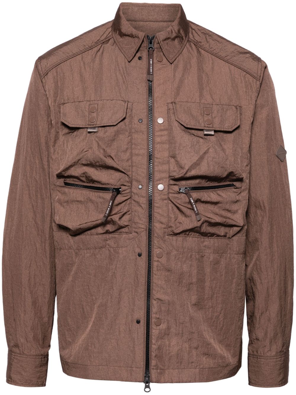 Spoonyard crinkled shirt jacket - Brown von Spoonyard