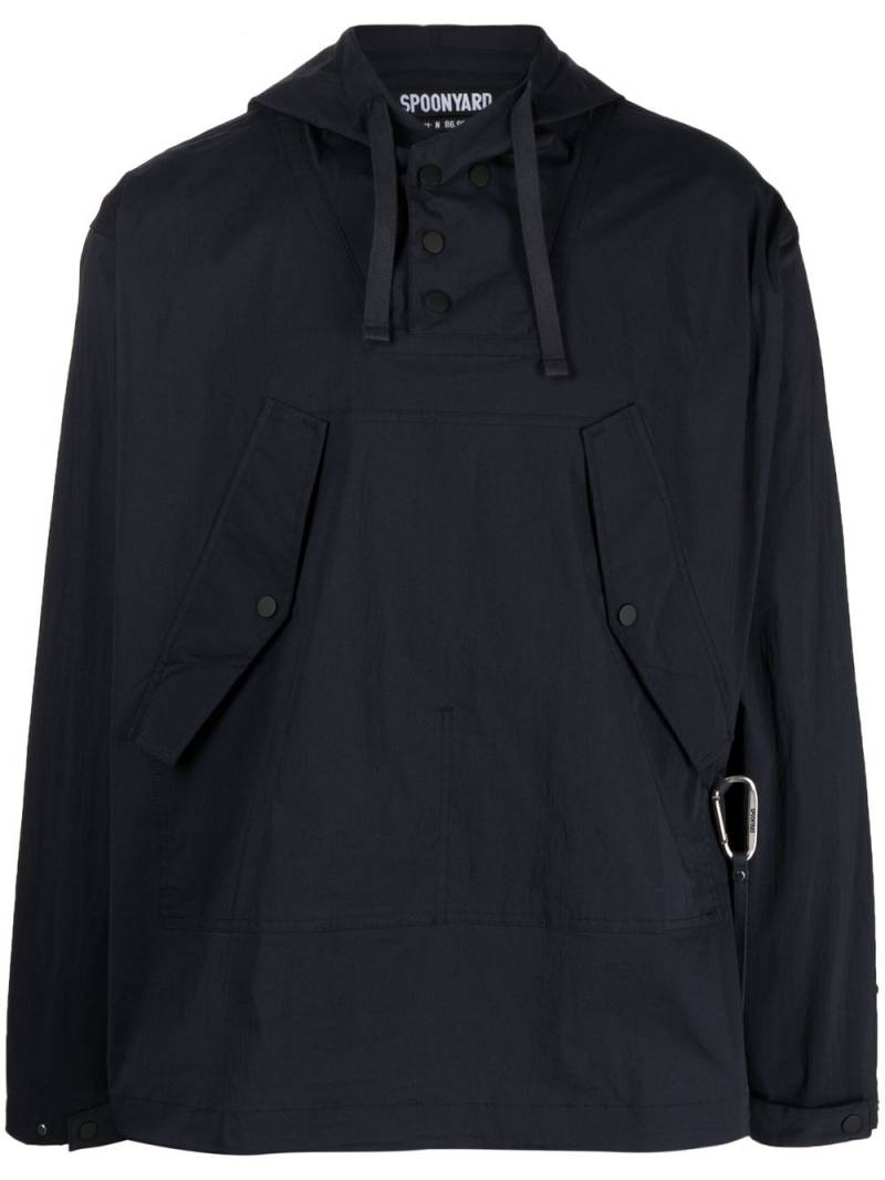 Spoonyard drawstring-hood windbreaker - Blue von Spoonyard