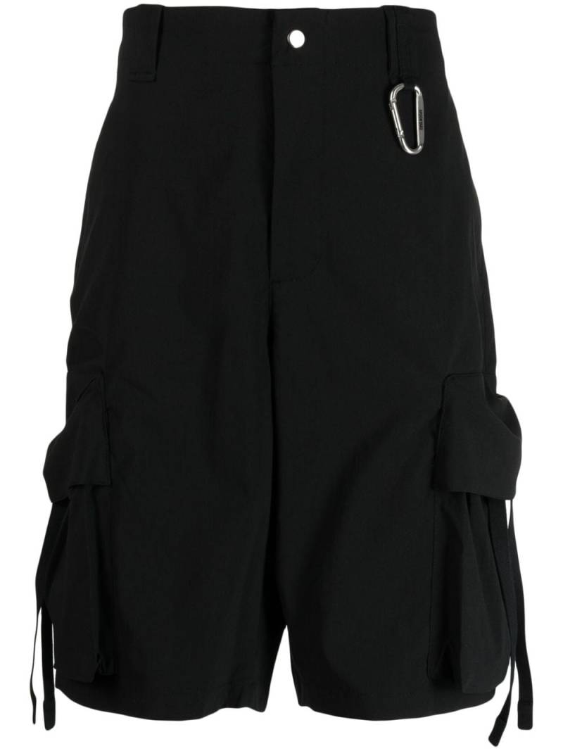 Spoonyard front-fastening cargo shorts - Black von Spoonyard