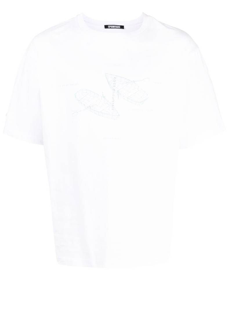 Spoonyard graphic-print short-sleeve T-shirt - White von Spoonyard