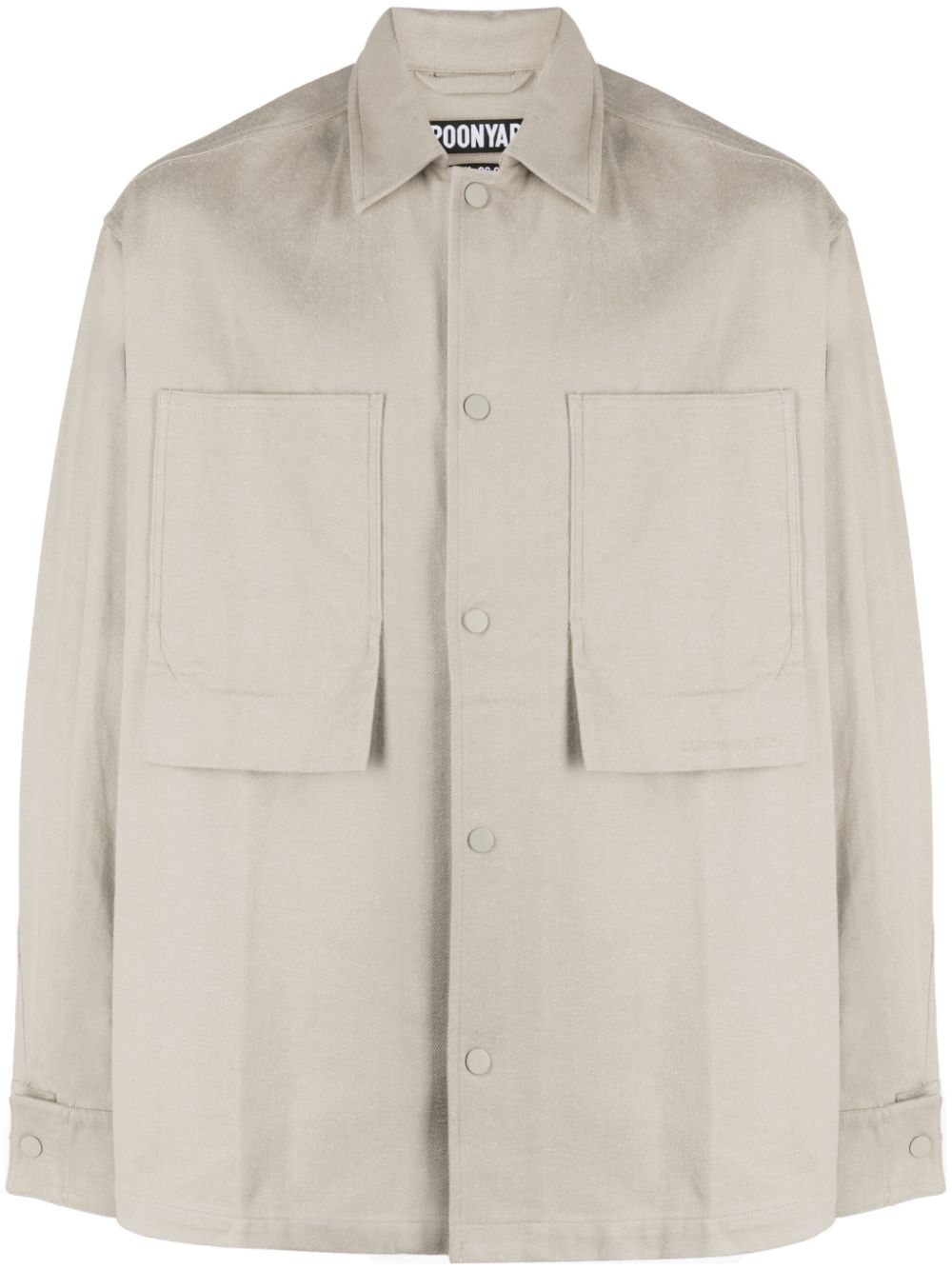 Spoonyard logo-embroidered oversized shirt - Neutrals von Spoonyard