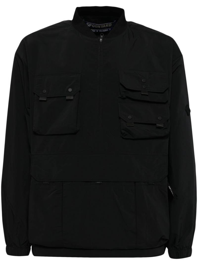 Spoonyard multi pocket long-sleeves windbreaker - Black von Spoonyard