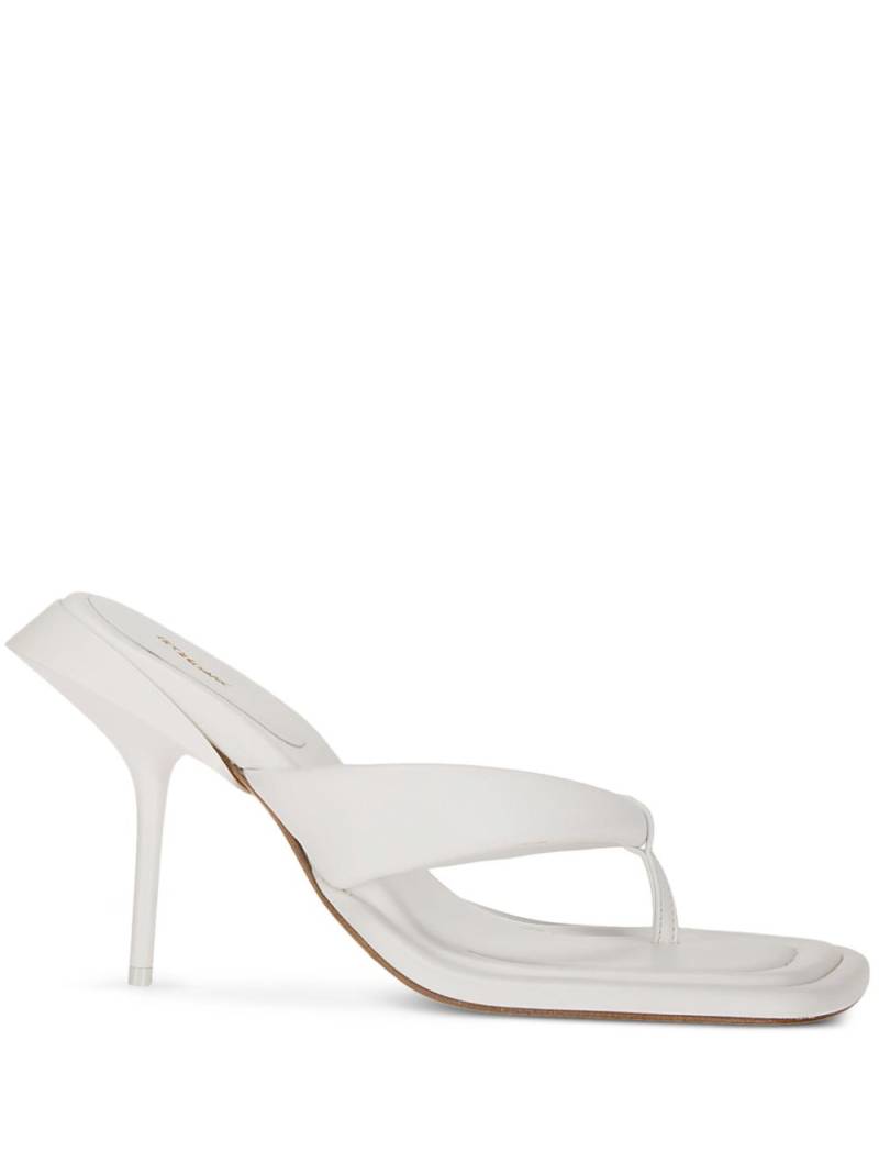 Sportmax 90mm slip-on leather sandals - White von Sportmax