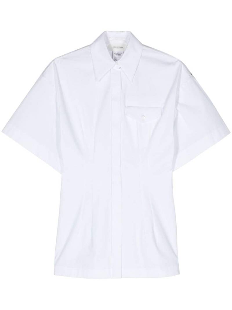 Sportmax Curve pointed-collar cotton shirt - White von Sportmax