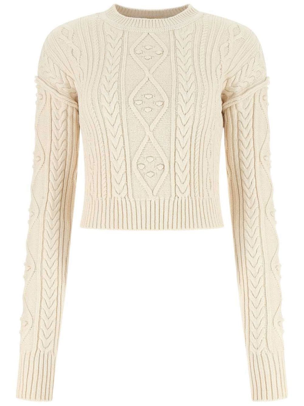 Sportmax Drava cable-knit sweater - White von Sportmax