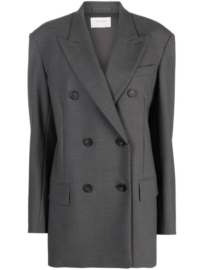 Sportmax Fabia peak-lapels double-breasted blazer - Grey von Sportmax