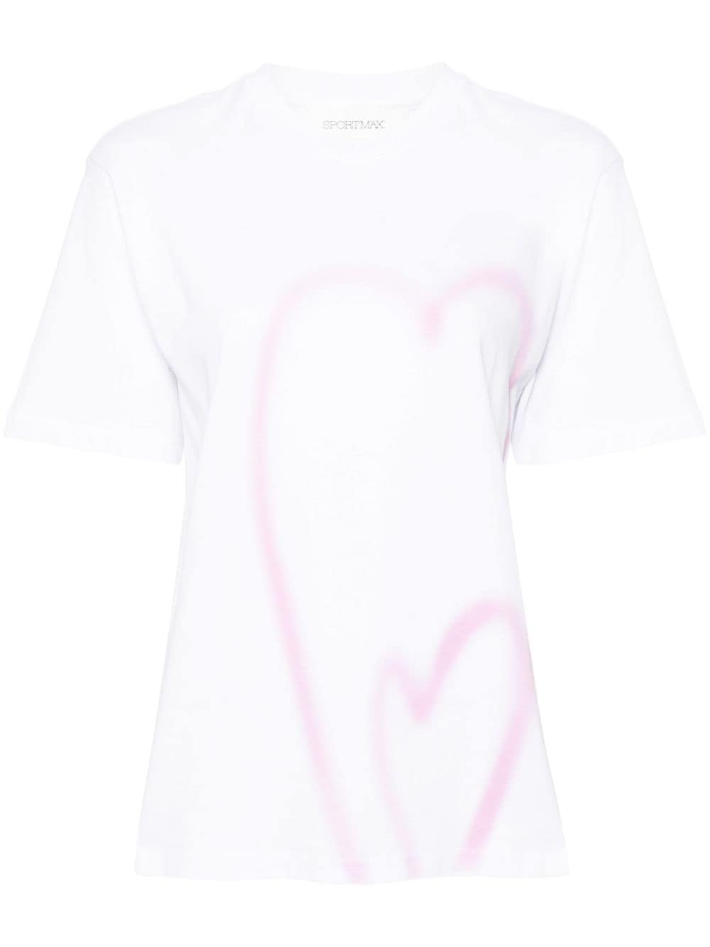 Sportmax Luis heart-print T-shirt - White von Sportmax