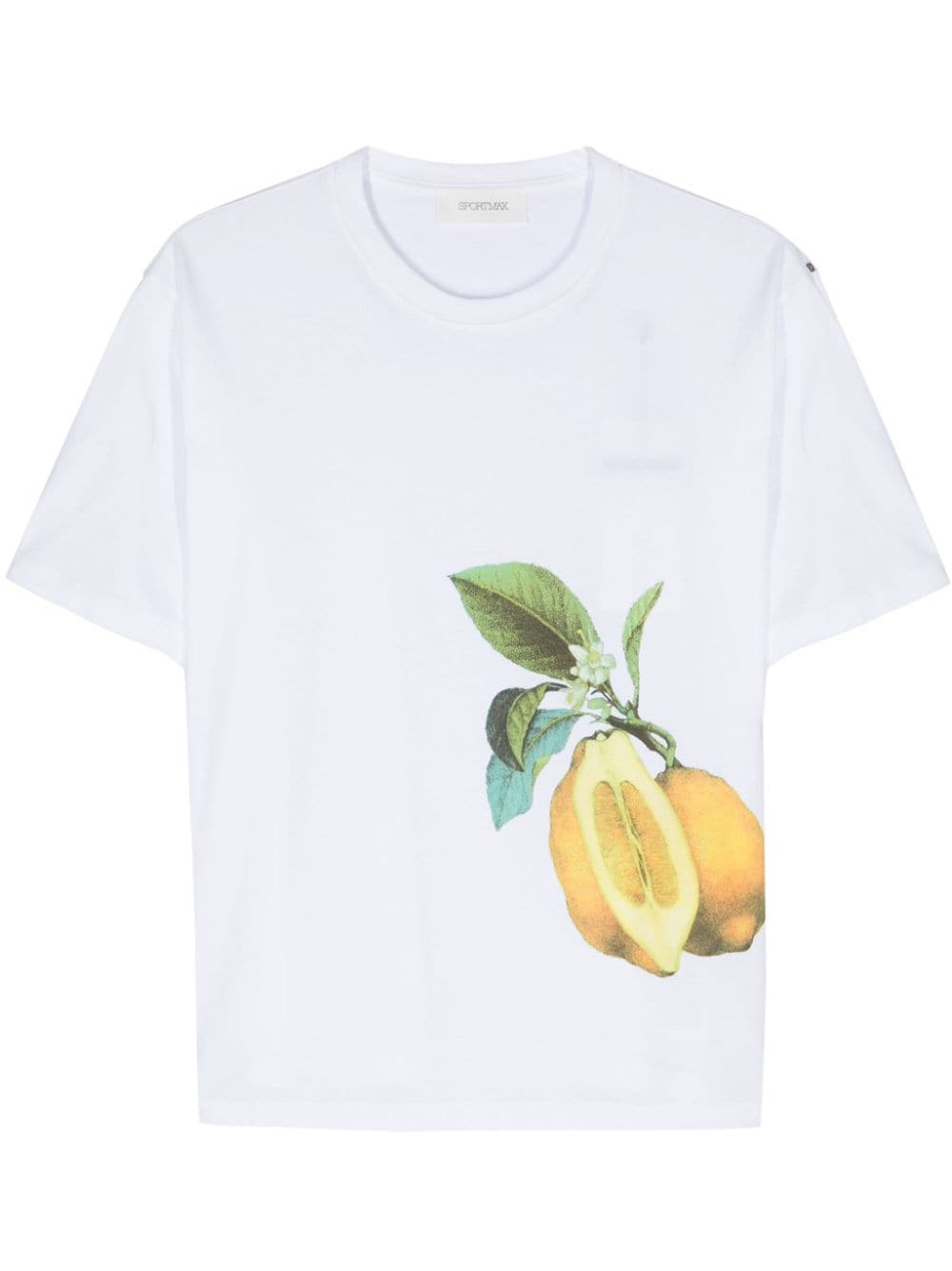 Sportmax Nebbie cotton T-shirt - White von Sportmax