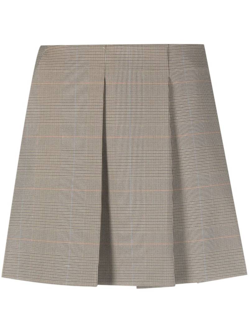 Sportmax Nigella pleated check-pattern miniskirt - Brown von Sportmax