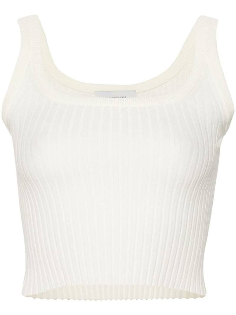 Sportmax Papilla ribbed tank top - Neutrals von Sportmax