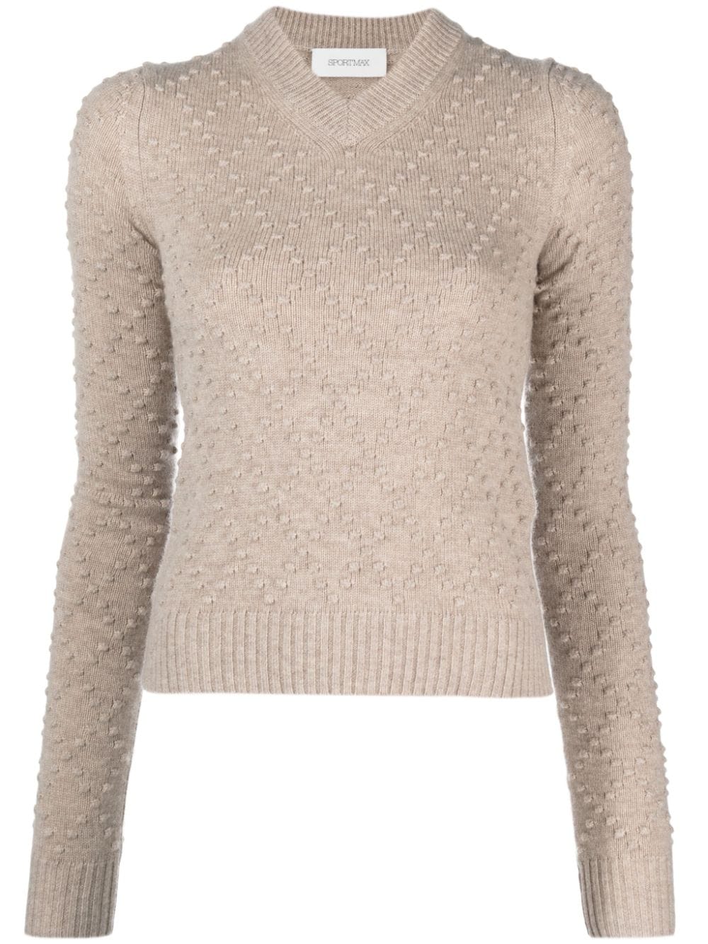 Sportmax Salve embossed-embroidered jumper - Neutrals von Sportmax