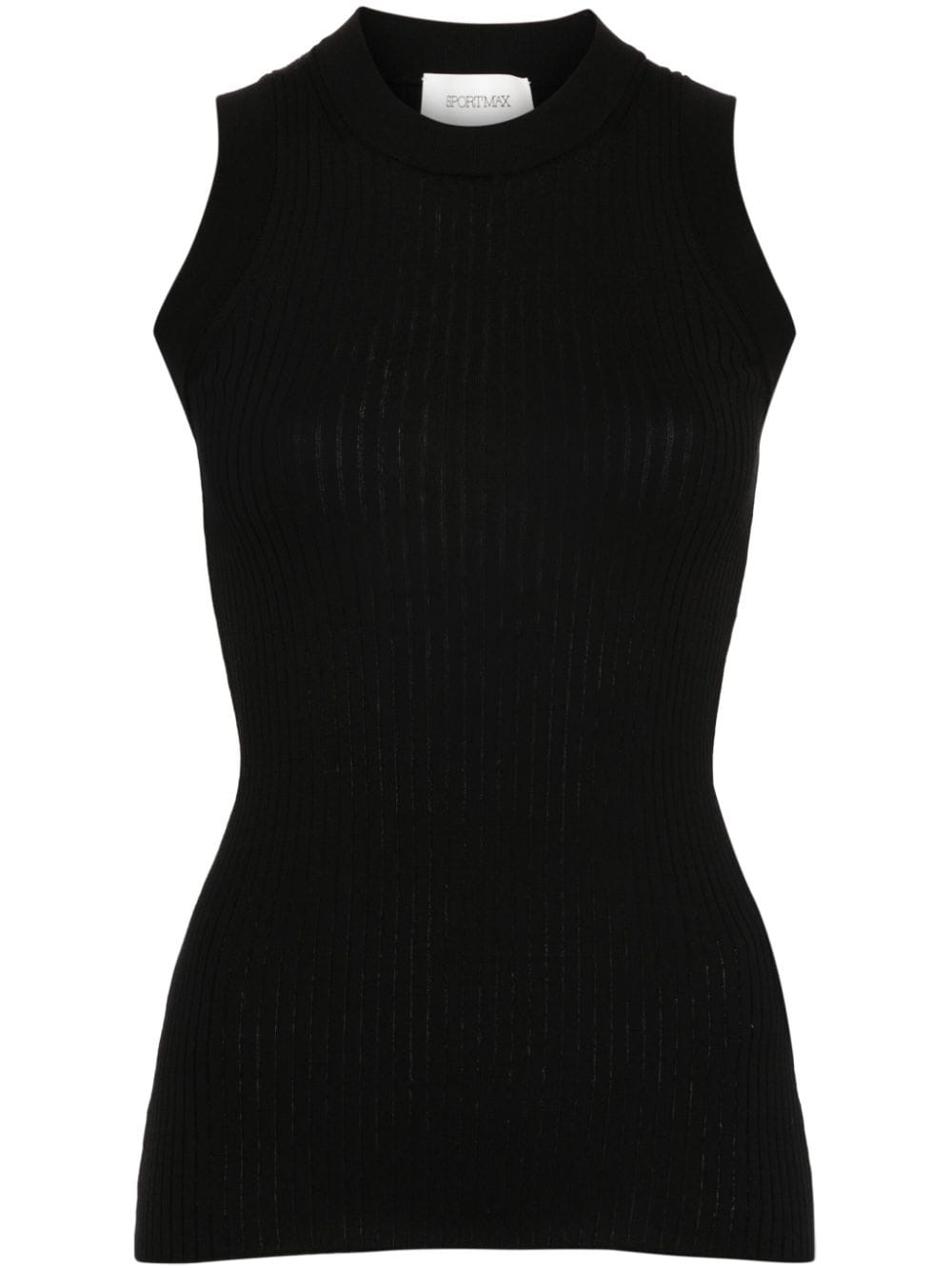 Sportmax Toledo knitted cotton top - Black von Sportmax