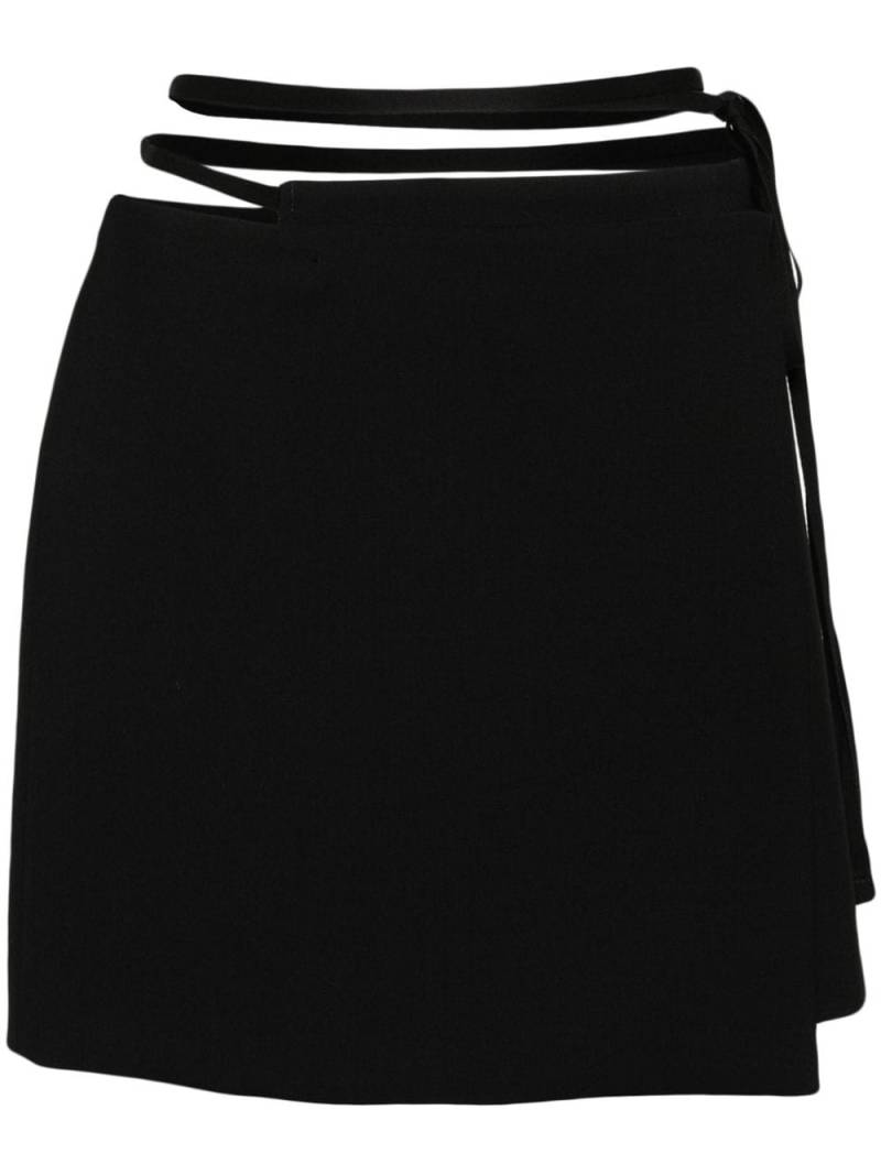 Sportmax asymmetric wrap mini skirt - Black von Sportmax